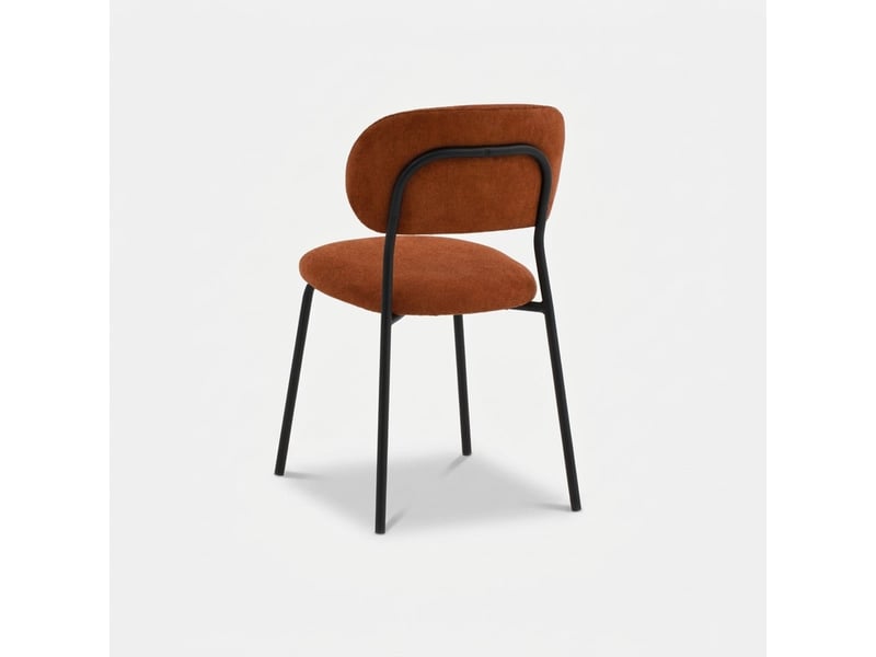  Lot de 2 chaises de salle à manger en tissu cindy - orange  - Conforama E