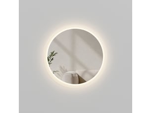 Emke miroir lumineux salle de bain rond diamètre 50cm, miroir led avec interrupteur tactile, anti-buée, miroir avec éclairage 3 couleurs
