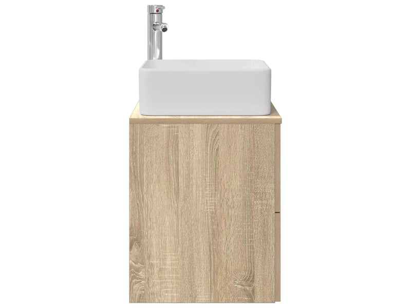 Vanité de lavabo mural, meuble de rangement chêne sonoma 49.5x41x63 cm shl7315 - Conforama D
