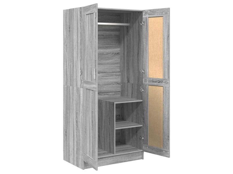  Garde-robe, armoire de rangement sonoma gris 82,5x51,5x180 cm bois d'ingénierie  - Conforama E