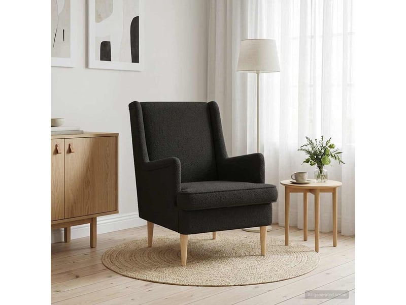  Vidaxl fauteuil noir tissu  - Conforama B