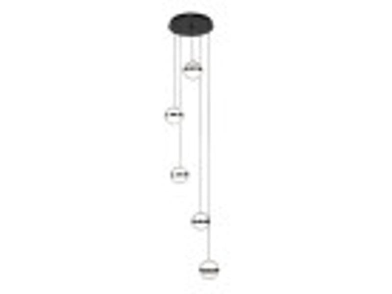  Fabrilamp people, plafonnier, moderne, led, 140 w, 10920 lm, 3000-4000-6000 k, noir, 75-180 x 35 x 35 cm 249195009 - Conforama B