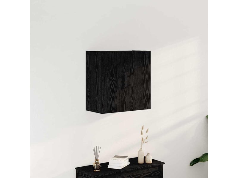  Meuble mural, meuble de rangement salon 60 x 31 x 60 cm bois d'ingénierie chêne noir shl24  - Conforama B
