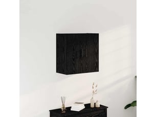 Meuble mural, meuble de rangement salon 60 x 31 x 60 cm bois d'ingénierie chêne noir shl24