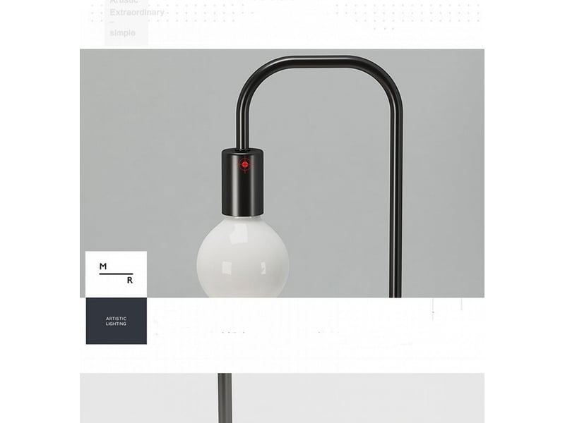  Lampe de table noire avec base en fer – h 50 cm  - Conforama E