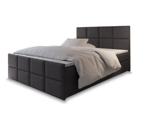 Lit avec rangement 160x200 cm <strong>MASSENO</strong> <strong></strong> coloris gris