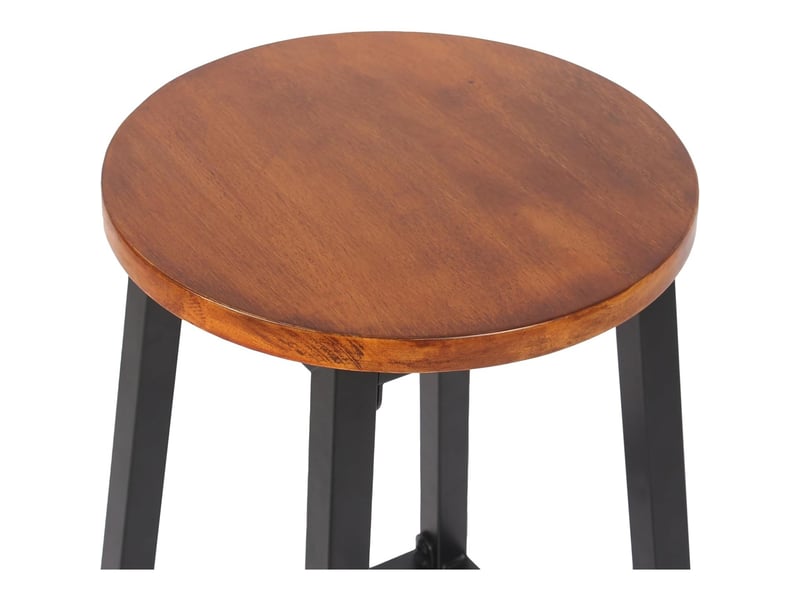 Lot de 2 tabourets de bar sans dossier en bois noir 32 x 32 x 65 cm 62258 - Conforama E