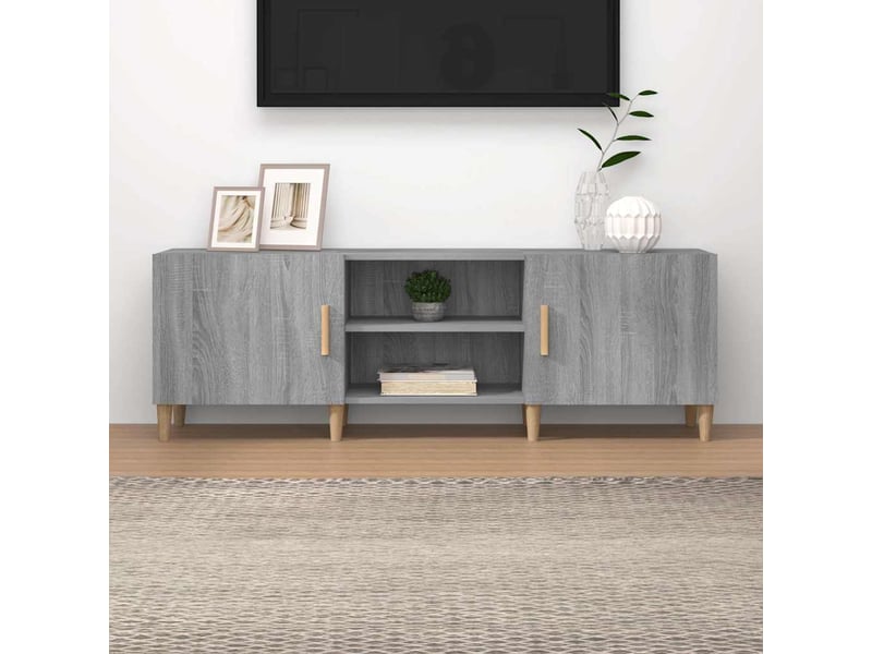  Meuble tv - banc tv - meuble de rangement sonoma gris 150x30x50 cm bois d'ingénierie  - Conforama B