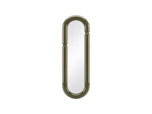 Miroir ovale à fixer coloris vert - 160 cm x 50 cm