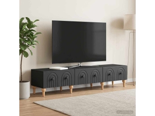 Meuble tv coloris noir 147 cm <strong></strong>  <strong></strong>