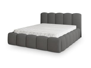 Lit coffre 180x200 cm <strong>MASSENO</strong> <strong></strong> coloris gris