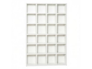 Bibliotheque coloris blanc 24 étagère(s) <strong>KORFEE</strong> <strong></strong> - 23 cm x 89 cm