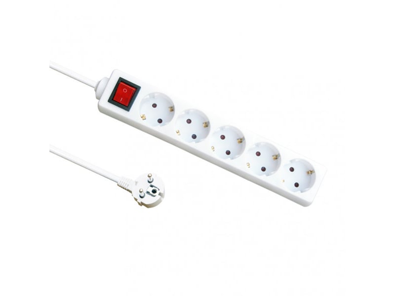  Multiprise fabrilamp alargadera 5 prises avec interrupteur câble 3 m 3500 w blanc 166421530 - Conforama A
