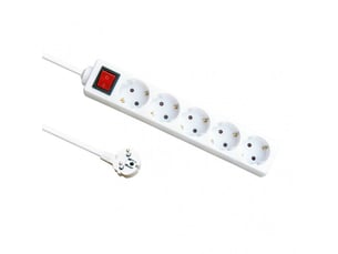 Multiprise fabrilamp alargadera 5 prises avec interrupteur câble 3 m 3500 w blanc