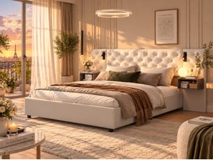 Lit coffre 160x200 cm coloris blanc