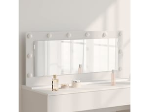 Miroir rectangulaire à fixer coloris blanc <strong></strong> <strong></strong> - 100 cm x 45 cm