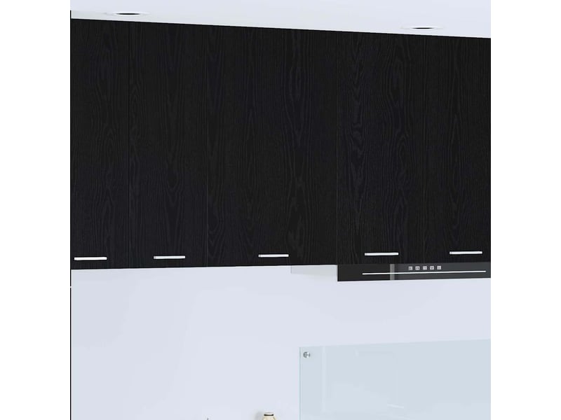  Meuble de rangement cuisine, armoire suspendue chêne noir et blanc 50x31x80cm  - Conforama B