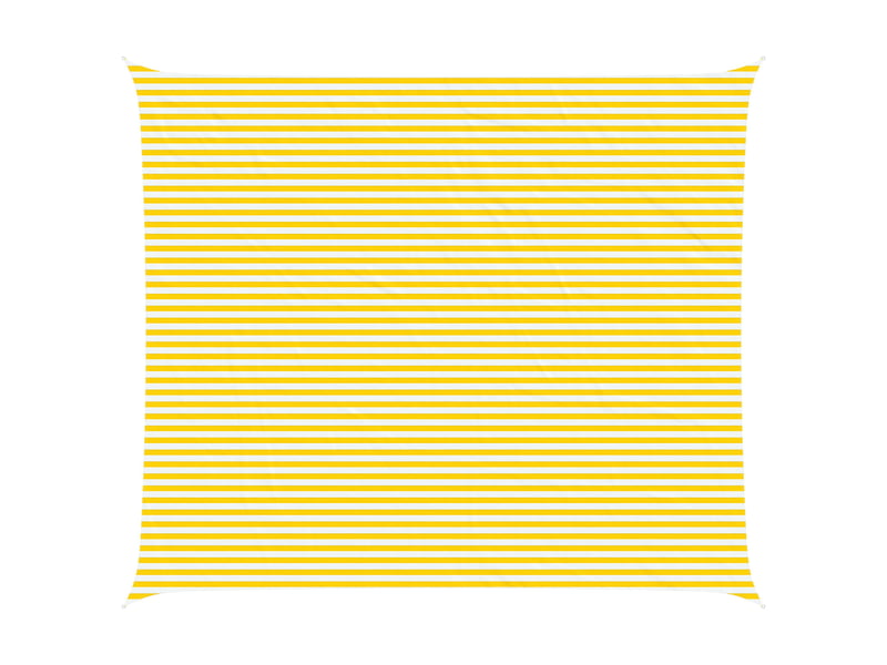 Voile d'ombre - voile d'ombrage - voile parasol jaune et blanc 6 x 7 m 100 % polyester oxford - Conforama A