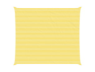 Voile d'ombre - voile d'ombrage - voile parasol jaune et blanc 6 x 7 m 100 % polyester oxford