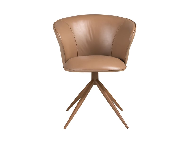 Chaise pivotante en similicuir camel 4201 - Conforama B