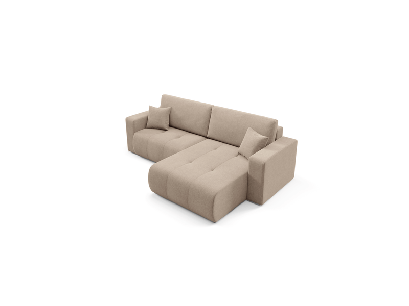  Canapé d'angle convertible molinio l marron  - Conforama C