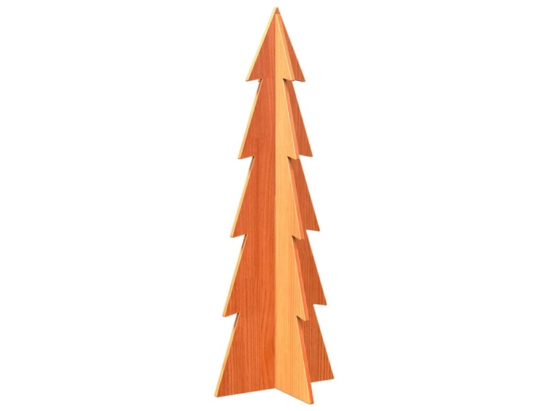  Arbre de noël, sapin de noël en bois pour décoration 112 cm bois de pin massif  - Conforama E