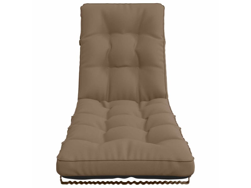 Coussin de transat, coussin pour bain de soleil vianen 100 % polyester taupe 200 x 55 x 8 cm cf56350 - Conforama D