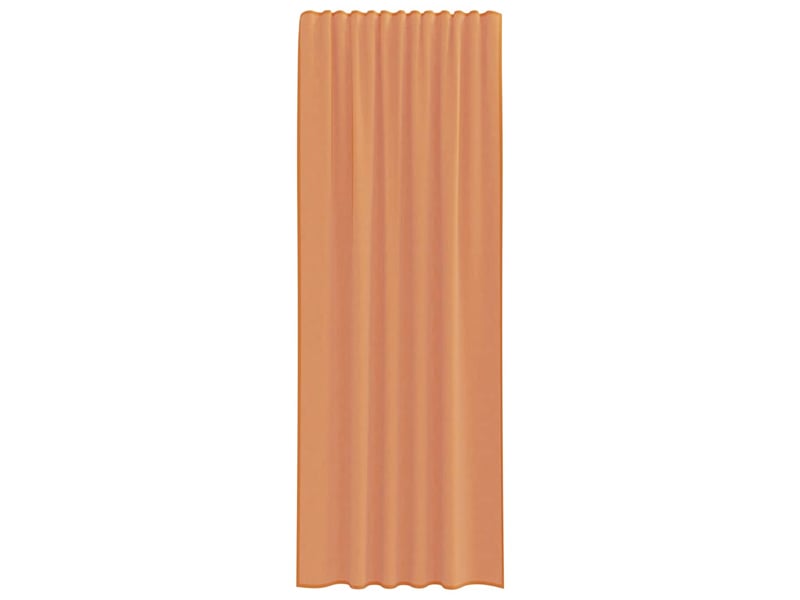  Lot de 2 rideaux en voile, voilages à œillets couleur terre cuite cf44259  - Conforama D