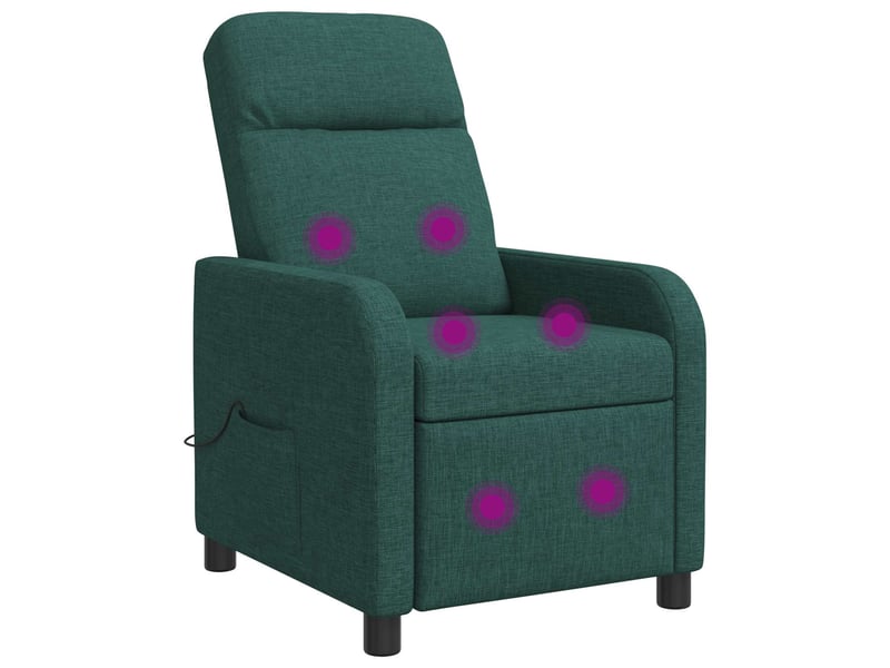 Vidaxl fauteuil de massage inclinable vert foncé tissu - Conforama A