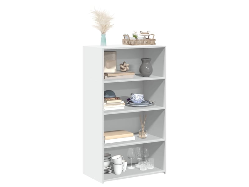  Buffet haut - bahut - meuble de rangement blanc 70x41x124 cm bois d'ingénierie  - Conforama C