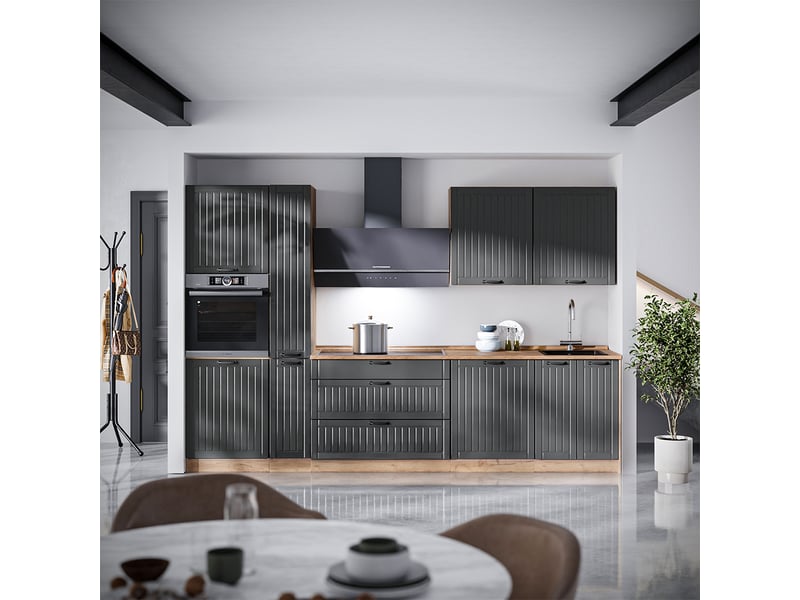  Vicco elément haut de cuisine, gris foncé, 60cm  - Conforama E
