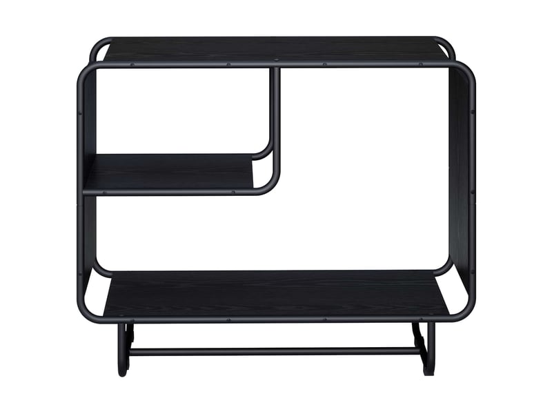  Buffet salon, buffet de rangement chêne noir 80x37,5x64,5 cm bois d'ingénierie  - Conforama C