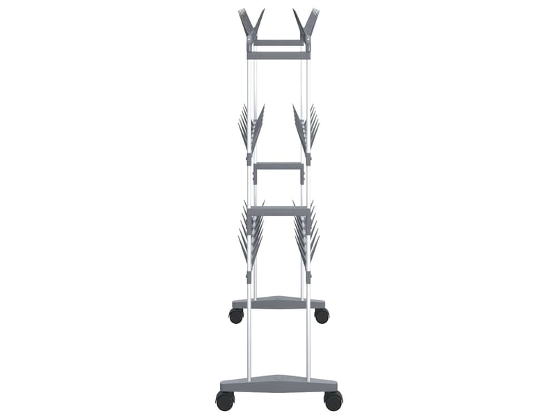  Meuble à chaussures, étagère à chaussures avec roulettes argenté 66x27x100 cm  - Conforama D