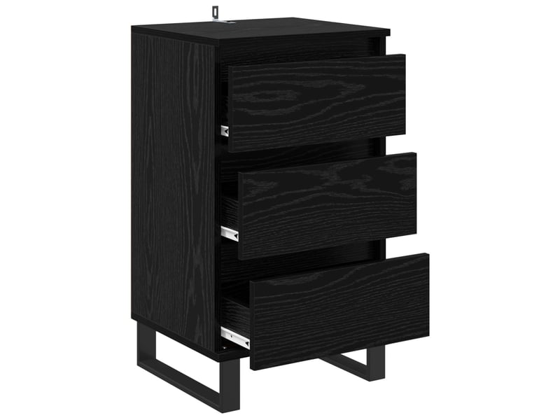 Buffet - bahut - meuble de rangement chêne noir bois d'ingénierie - Conforama E