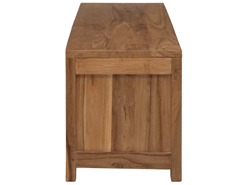  Meuble tv - banc tv - meuble de rangement 110 x 30 x 35 cm naturel bois de teck massif  - Conforama D