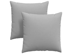 Lot de 2 coussins de canapé, coussins décoratifs tissu gris nuage 80 x 80 cm cf58885