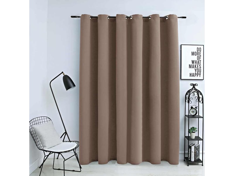  Rideau occultant, rideau black-out avec anneaux en métal taupe 290x245 cm cf43950  - Conforama B