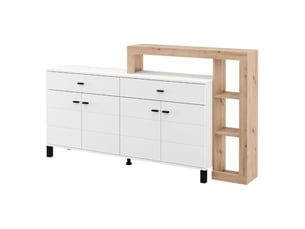 Buffet 4 porte(s)  2 tiroir(s) DMORA Chefch - 183 cm coloris blanc 