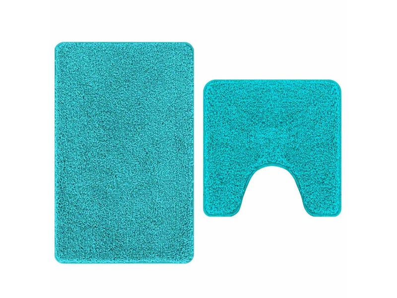 Ensemble de tapis de bain antidérapants 2 pc turquoise pp cf64748 - Conforama A