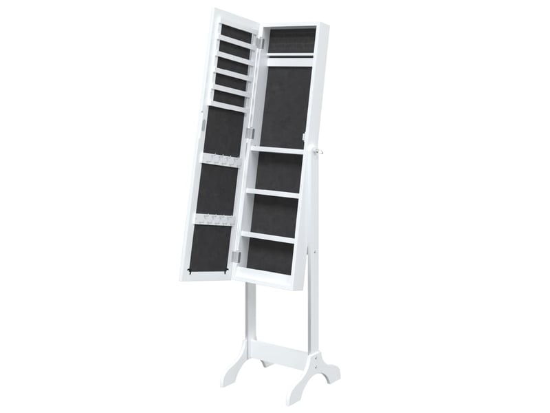  Miroir, miroir décoratif sur pied blanc 34x37x146 cm cf62926  - Conforama E