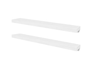Lot de 4 étagères murales, étagères suspendues blanc 100 cm cf43191