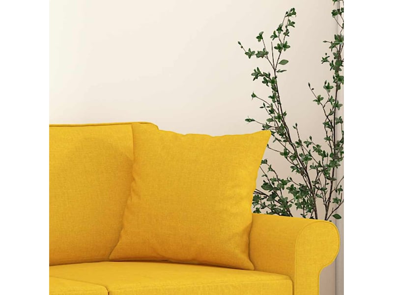  Lot de 2 coussins décoratifs jaune clair 40x40 cm tissu cf60872  - Conforama E