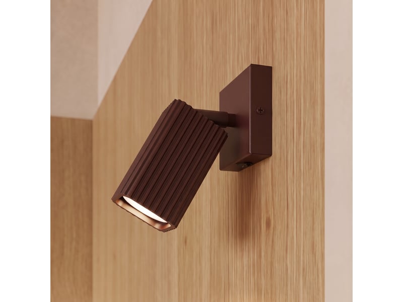  Plafonnier rayo 3p brun aluminium moderne 18x20x20cm SL.3236 - Conforama D