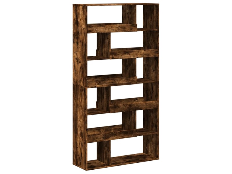  Bibliothèque, étagère de rangement chêne fumé 100x33x187,5 cm bois d'ingénierie  - Conforama E
