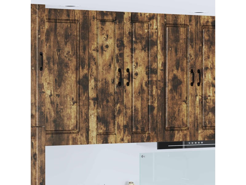  Meuble mural de cuisine, armoire de cuisine chêne fumé 30x31x100cm shl4870  - Conforama B