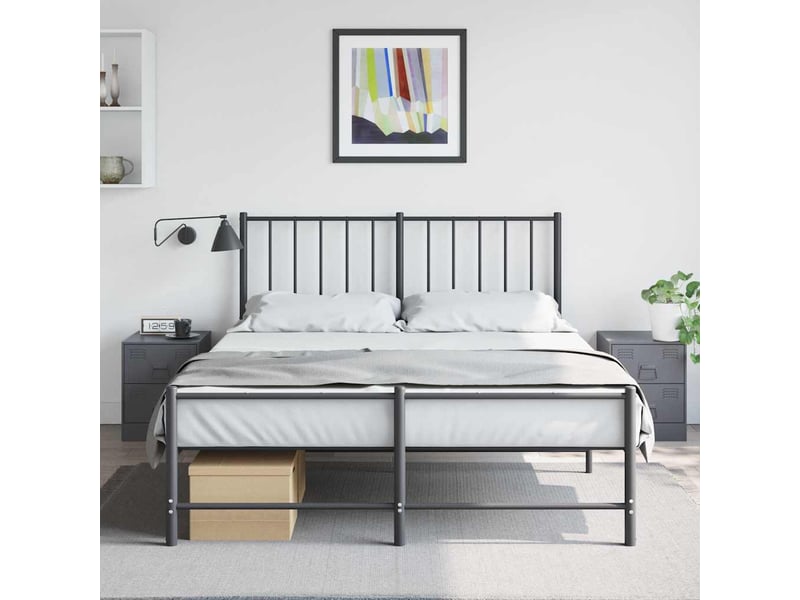  Vidaxl table de chevet 2 pièces anthracite acier meuble rangement 34,5x39x44 cm salon chambre  - Conforama B