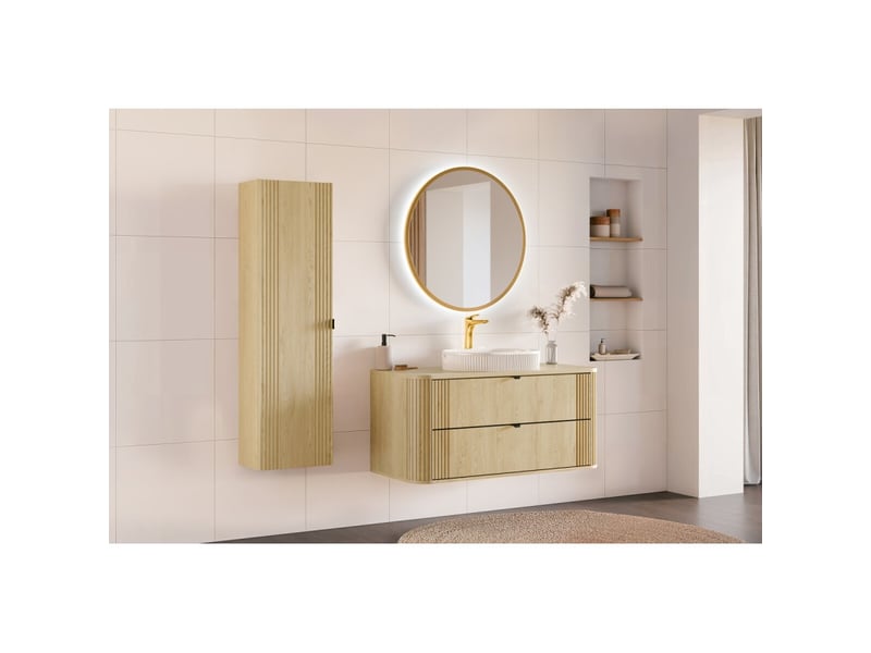  Ensemble de salle de bain kori : meuble sous vasque 120cm + plan vasque  - Conforama B