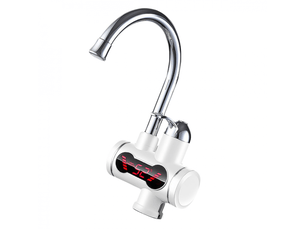 Robinet eau chaude instantané électrique acier inoxydable avec affichage digital rotatif pour cuisine et salle de bain chauffage rapide