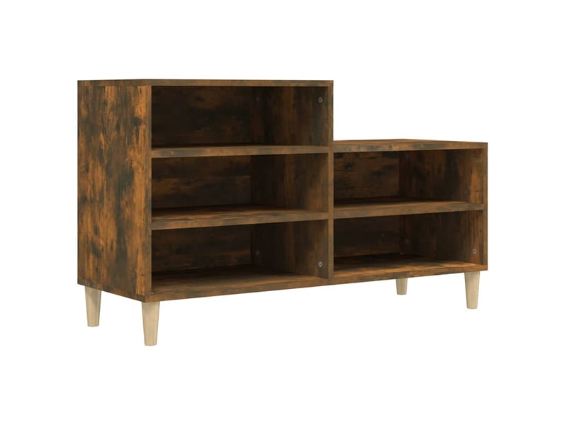  Meuble à chaussure | armoire à chaussures chêne fumé 102x36x60 cm bois d'ingénierie shl686  - Conforama A