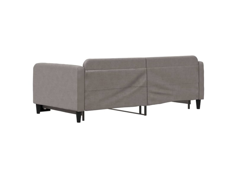  Lit simple- lit adulte -  lit de jour avec lit gigogne taupe 100x200 cm tissu  - Conforama D